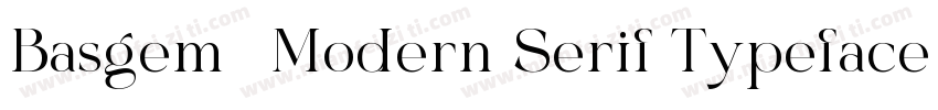 Basgem – Modern Serif Typeface字体转换